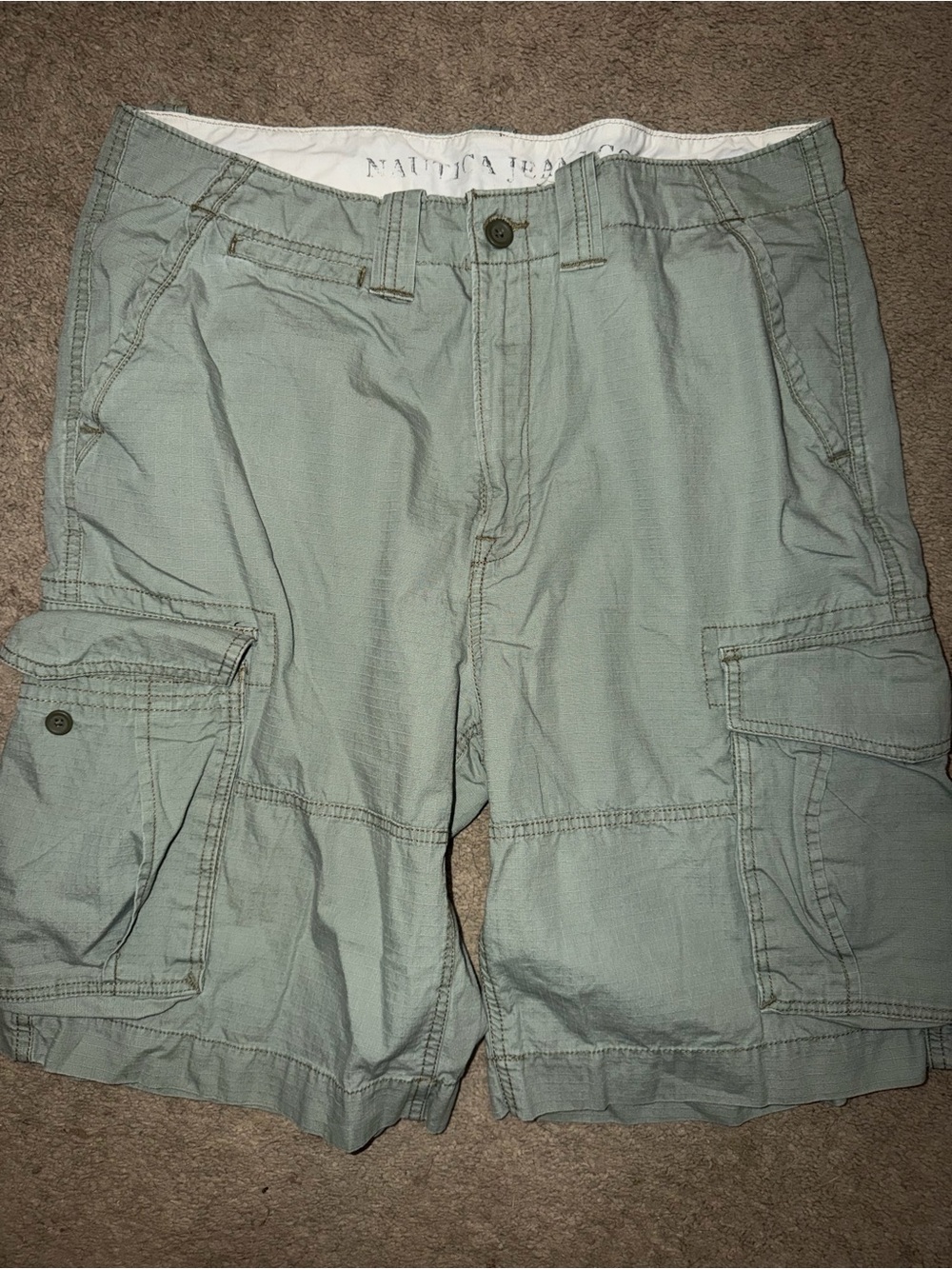 Nautica Men's Sage Green Cargo Shorts